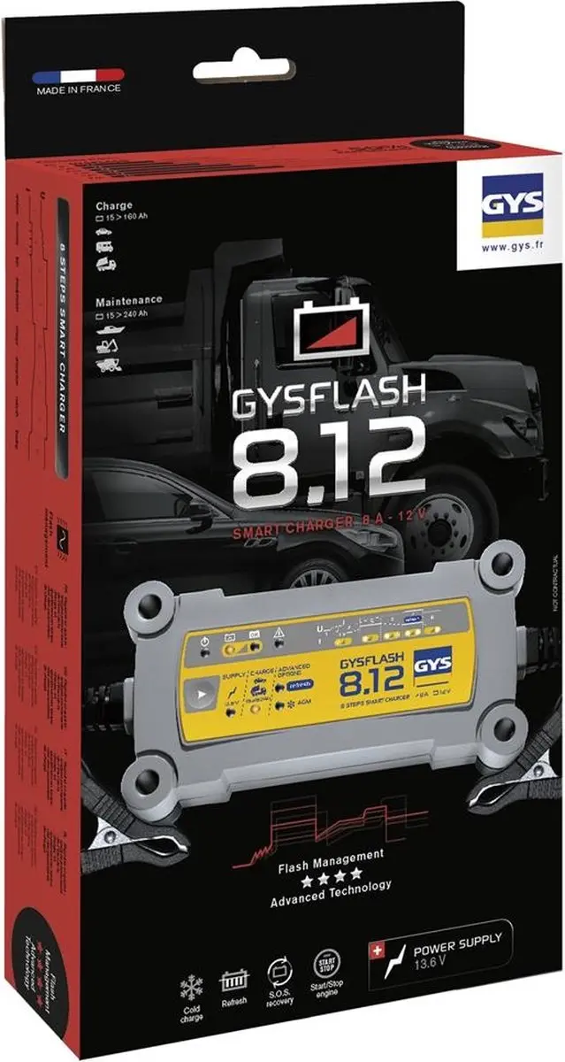 Gys Gysflash 8.12 Lader - 12V Loodzuur