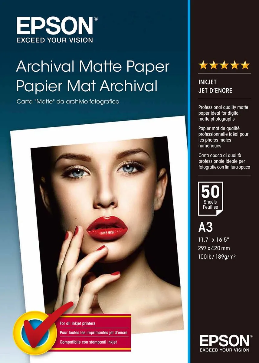 Epson Archiefpapier A3 192g/m² Mat