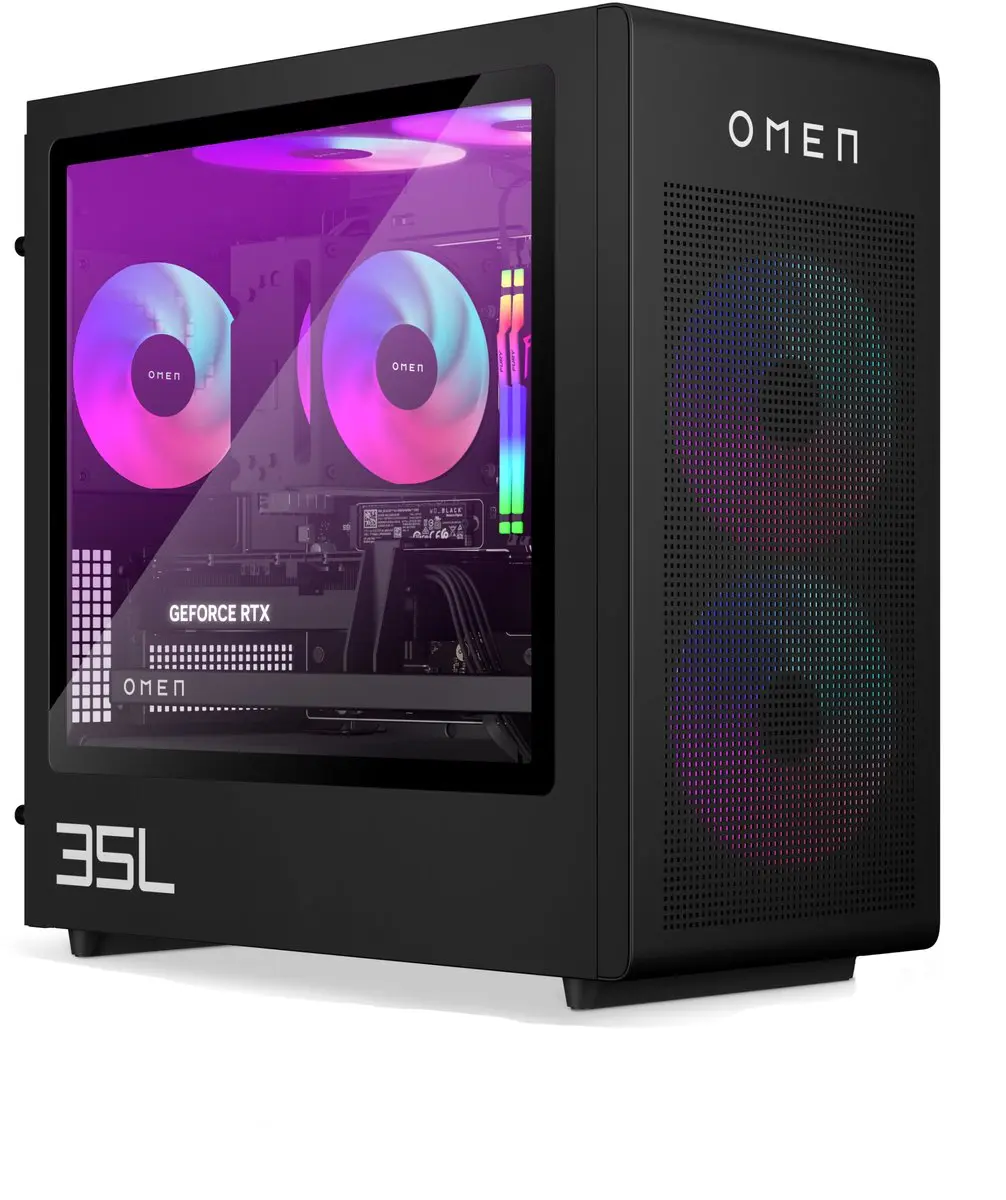 HP OMEN 35L GT16-0215nd Gaming PC - AMD Ryzen 7 RTX 5070 12GB - 32GB DDR5 1TB SSD - Zwart
