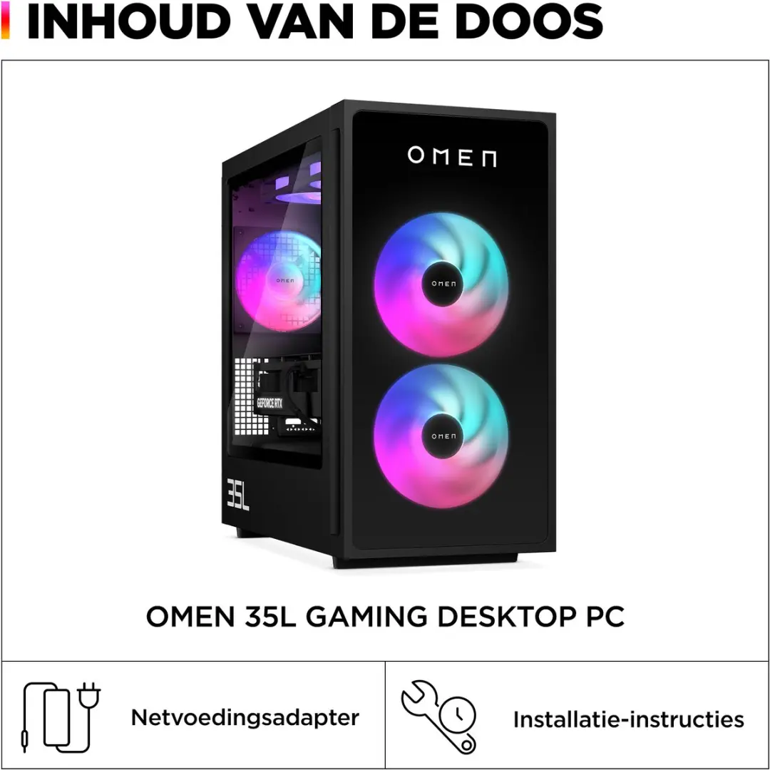 HP OMEN 35L GT16-0168nd Gaming PC - Zwart