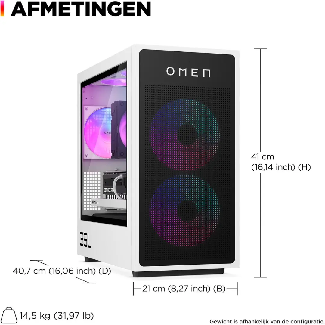 HP OMEN 35L GT16-0160nd Gaming PC - Zwart - afbeelding 6 van 6