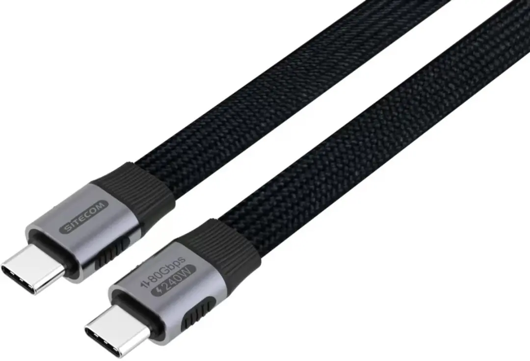 Sitecom CA-1101 USB-C Kabel 80Gbps 100cm - 240W - Zwart