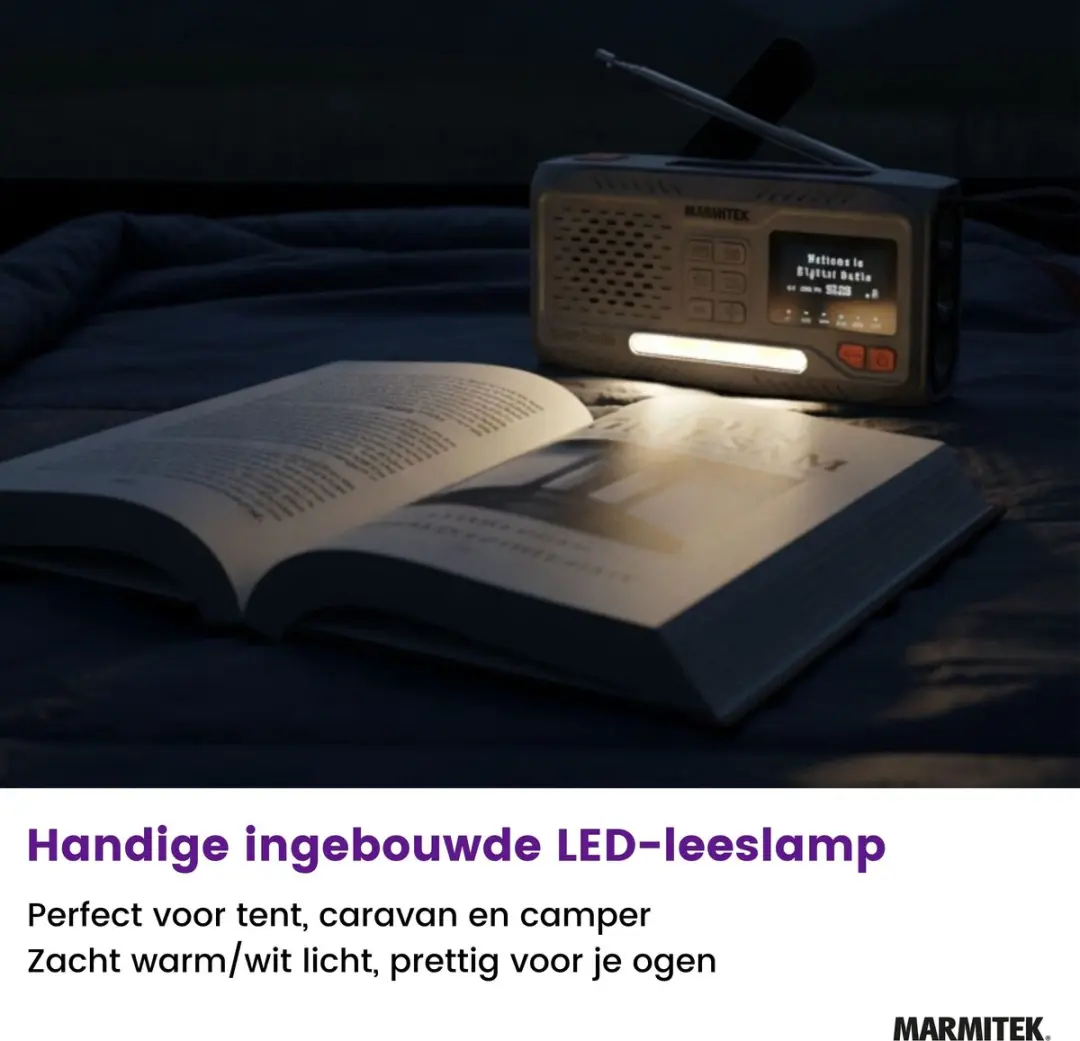 Marmitek RESQ 100 Noodradio - 4500mAh Powerbank - DAB+/FM - Zwart