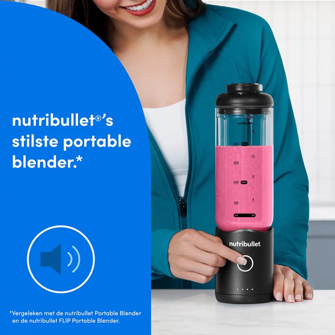 NutriBullet FLEX Draagbare Blender 590ml - Zwart