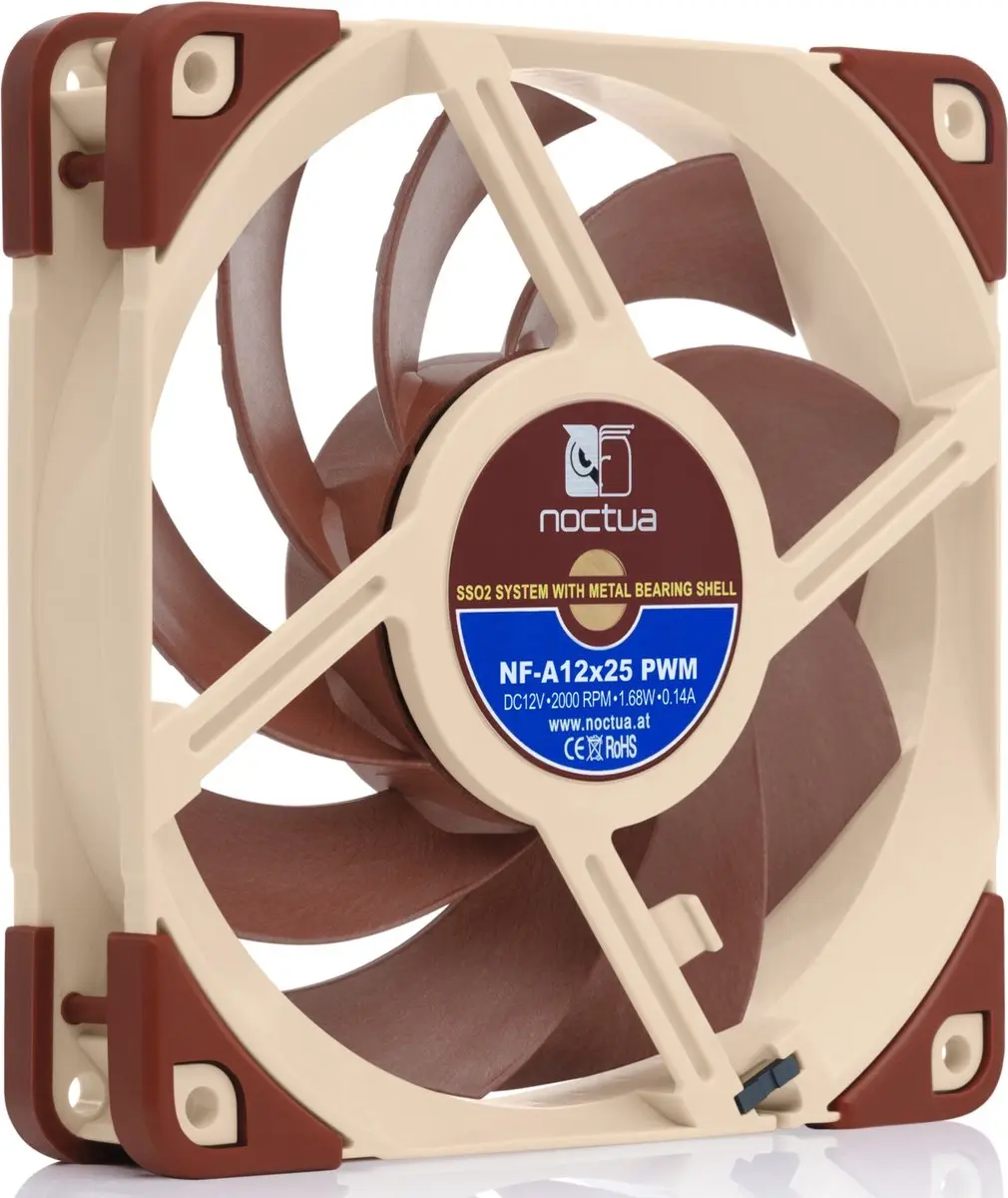 Noctua NF-A12x25 PWM Box Ventilator 120mm - Beige/Brown