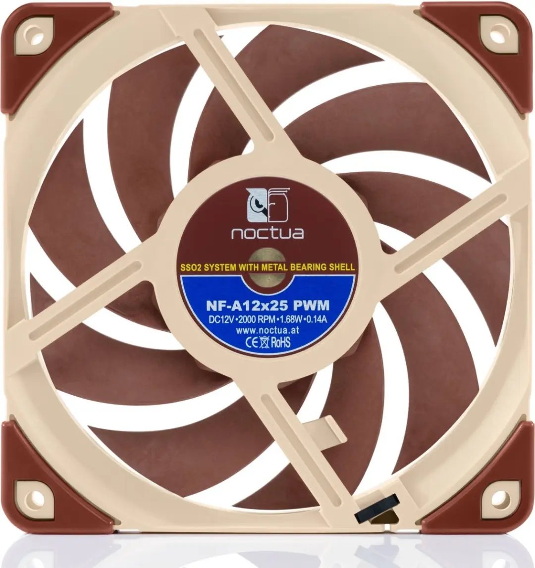 Noctua NF-A12x25 PWM Box Ventilator 120mm - Beige/Brown