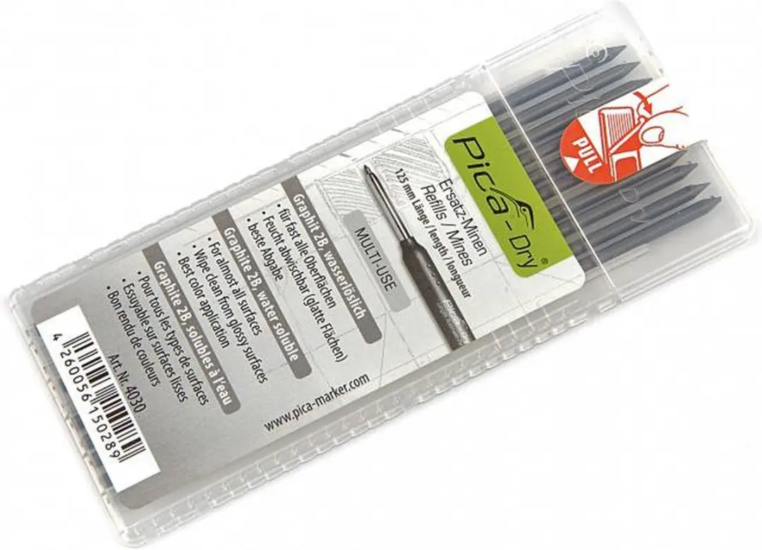 Pica 4030 Dry Navulling - 10 Stuks Grijs
