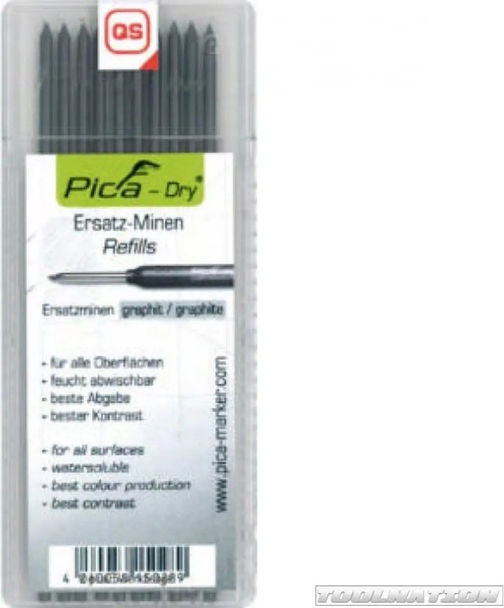 Pica 4030 Dry Navulling - 10 Stuks Grijs