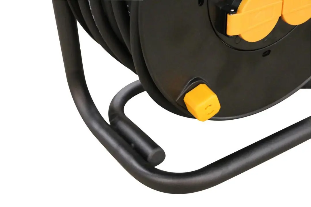 Relectric Kabelhaspel 25m - 4 Stopcontacten 3600W - IP44 - Zwart/Oranje