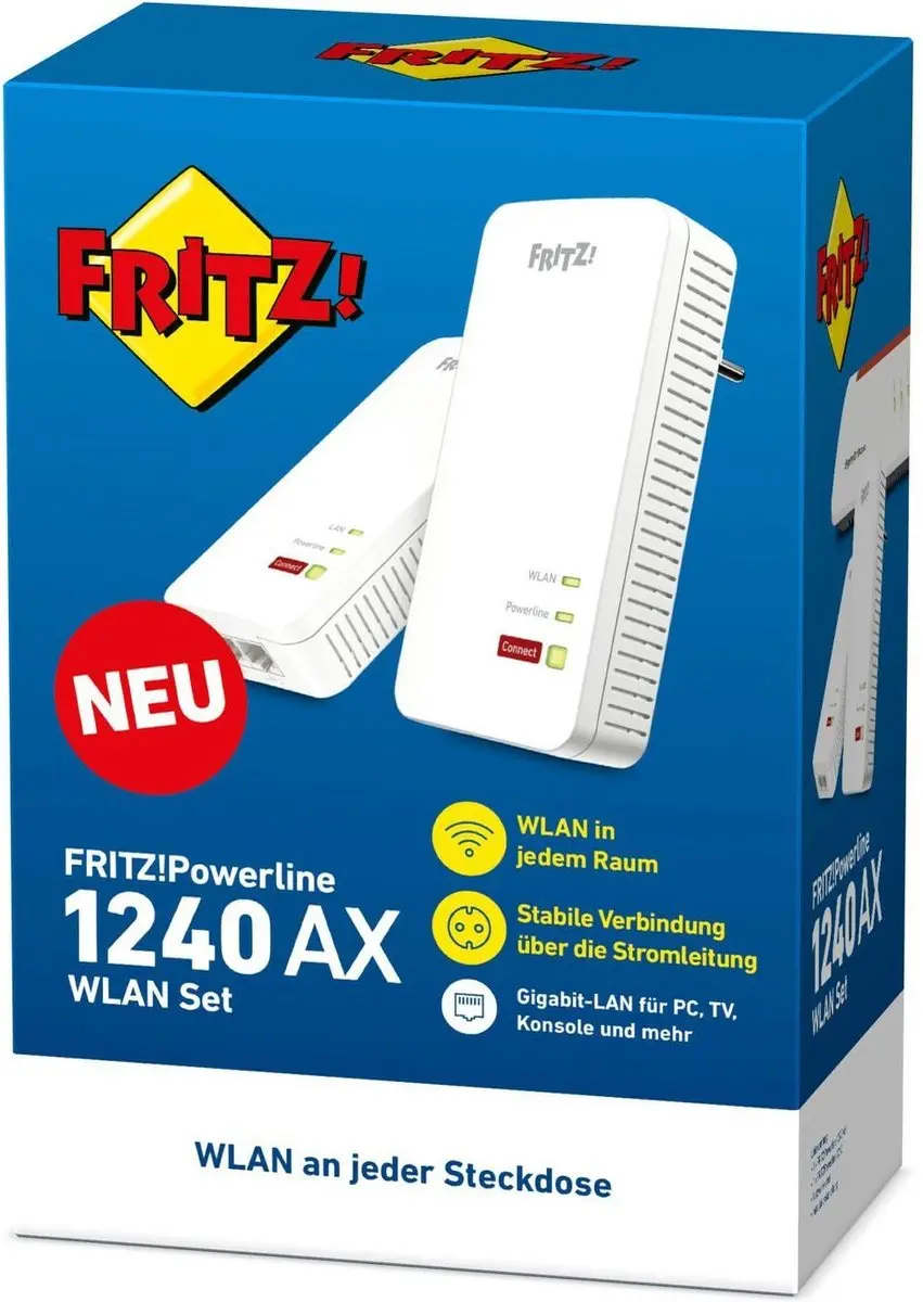 FRITZ! 1240 AX WLAN Set - Powerline Adapter - 2 Stuks - afbeelding 6 van 6