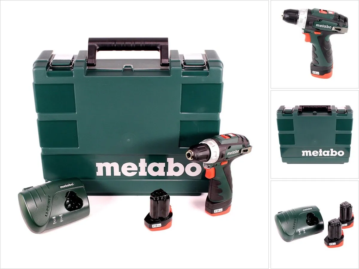 Metabo PowerMaxx BS Basic 600080500 Accu-schroefboormachine - 2x 2000mAh