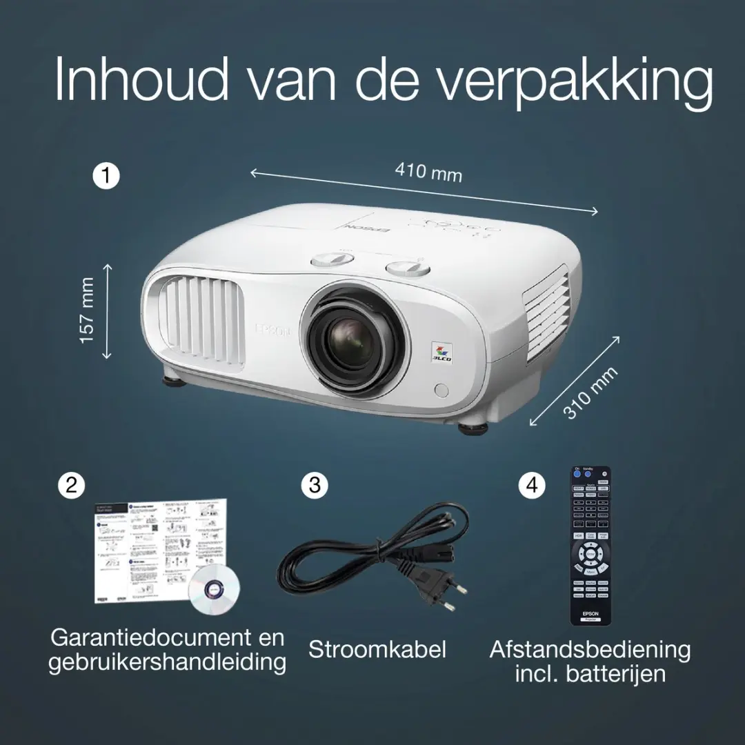 Epson EH-TW7000 4K Beamer - 3000 Lumen - Wit - afbeelding 6 van 6
