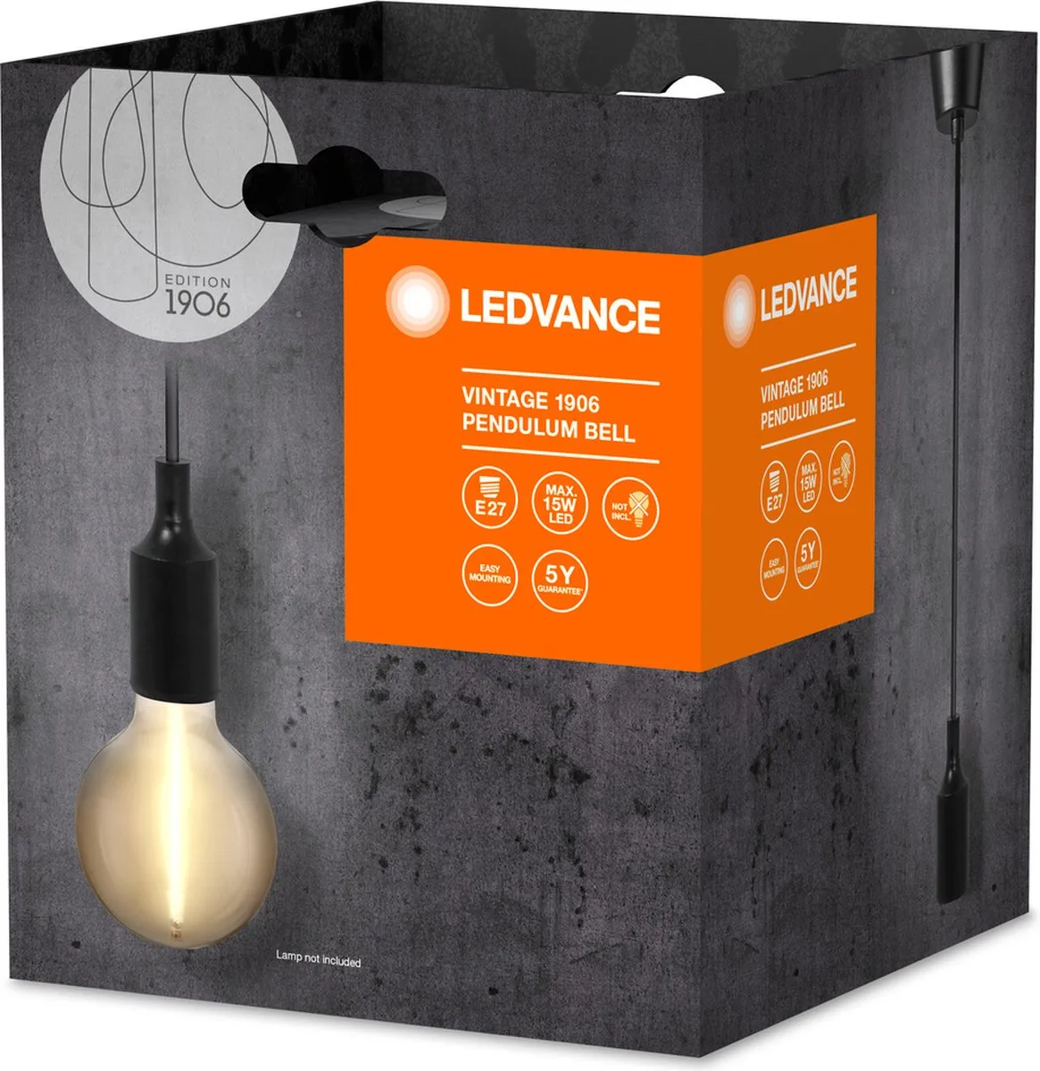 LEDVANCE Vintage 1906 Hanglamp BELL E27 - Zwart