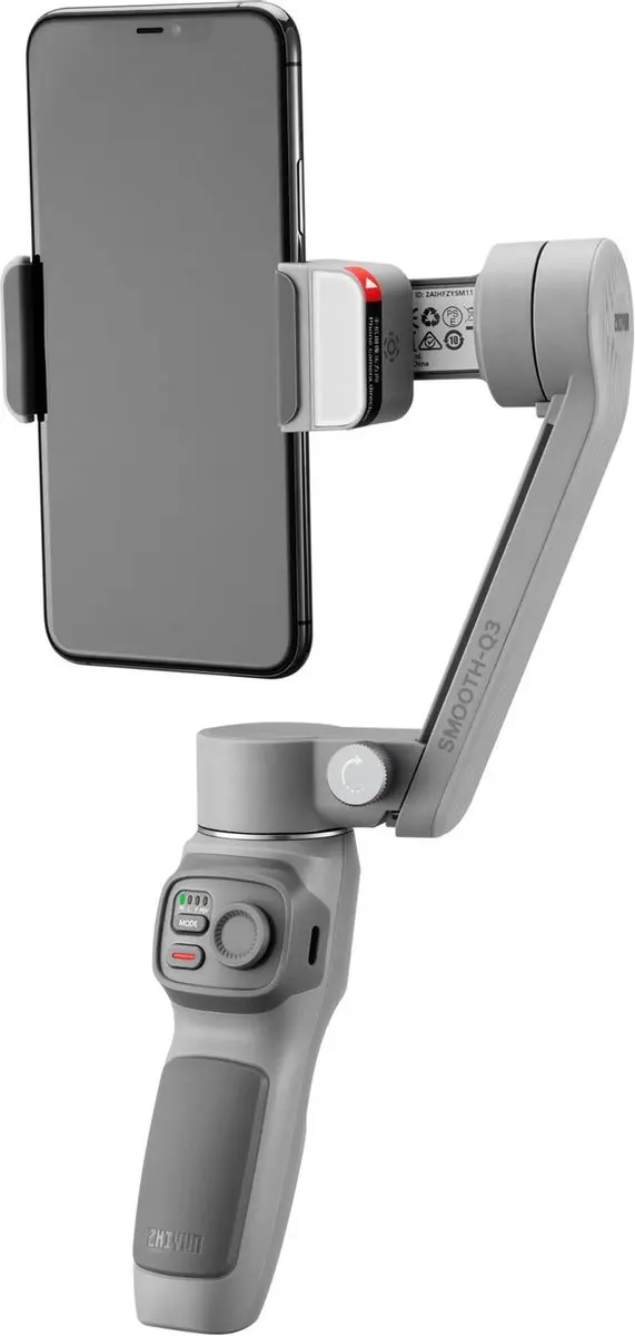 Zhiyun Smooth-Q3 3-assige Gimbal Combo - Smartphone - 1300mAh - Lichtgrijs