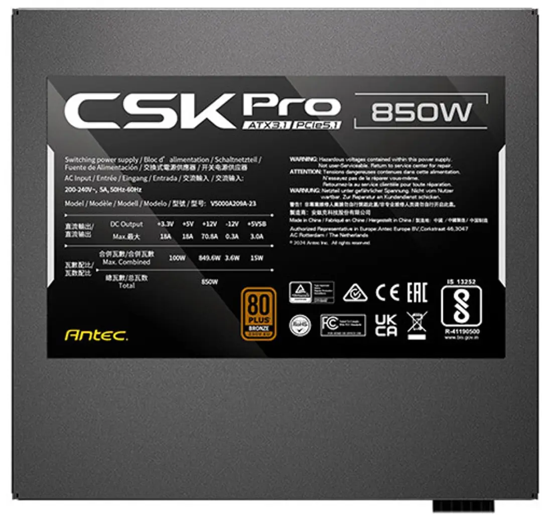 Antec Signature CSK850 PRO 850W Voeding