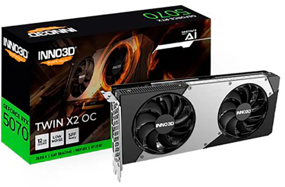 INNO3D GeForce RTX 5070 TWIN X2 Videokaart 12GB GDDR7