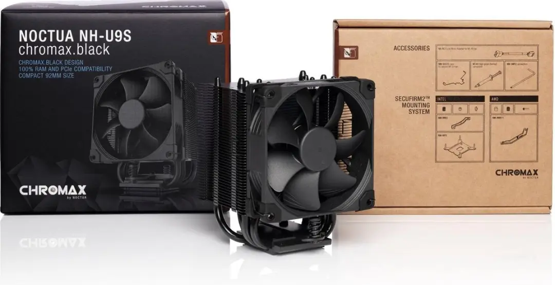 Noctua NH-U9S CH.BK Koelblok - 1 Ventilator 9.2cm Zwart