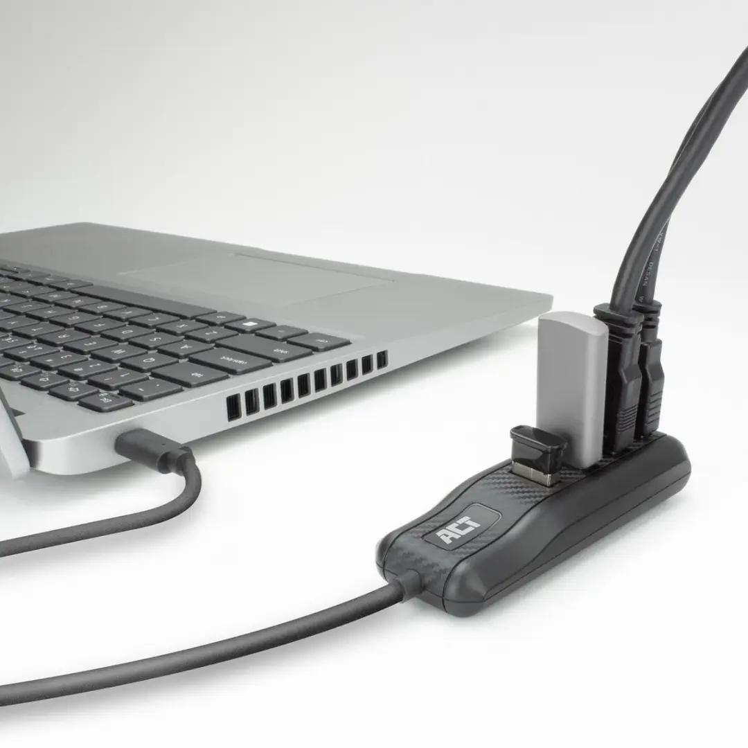 ACT AC6420 USB-C Hub 3.0 - 4x USB-A - Zwart - afbeelding 6 van 6