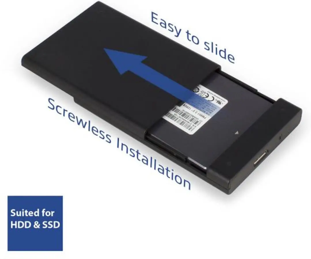 ACT AC1215 2,5" SATA Harde Schijf Behuizing - USB 3.2 Gen1 - Zwart - afbeelding 6 van 6