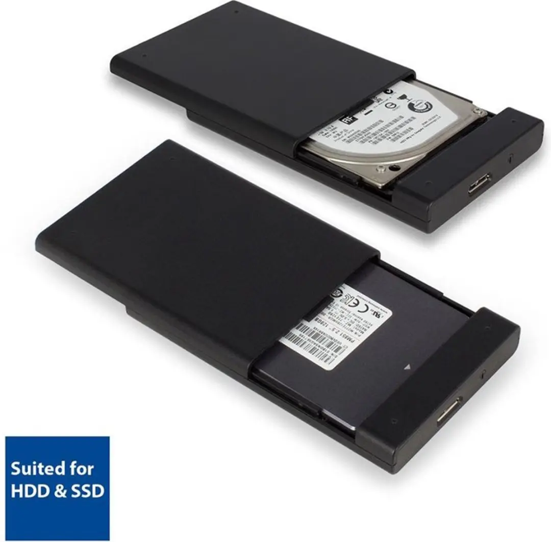 ACT AC1215 2,5" SATA Harde Schijf Behuizing - USB 3.2 Gen1 - Zwart