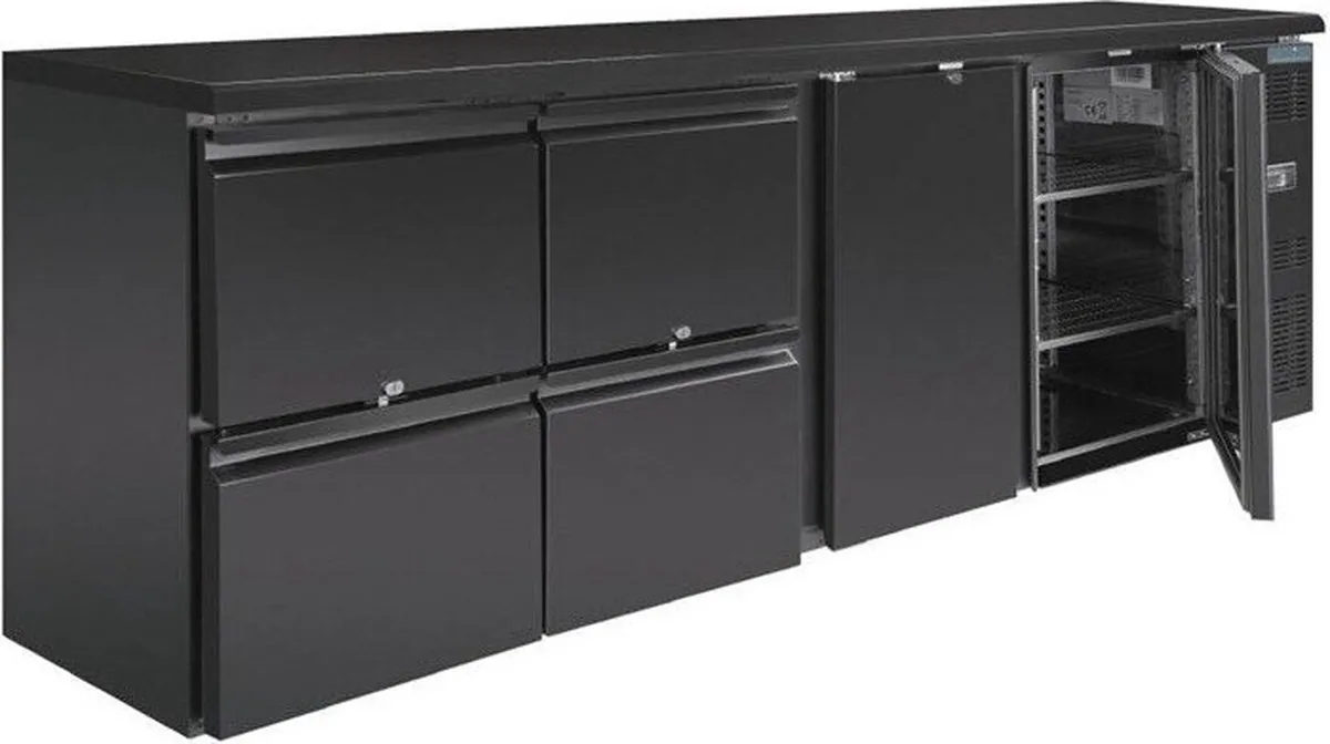 Polar Barkoeling GL456 - 4 Lades - 698L - Zwart