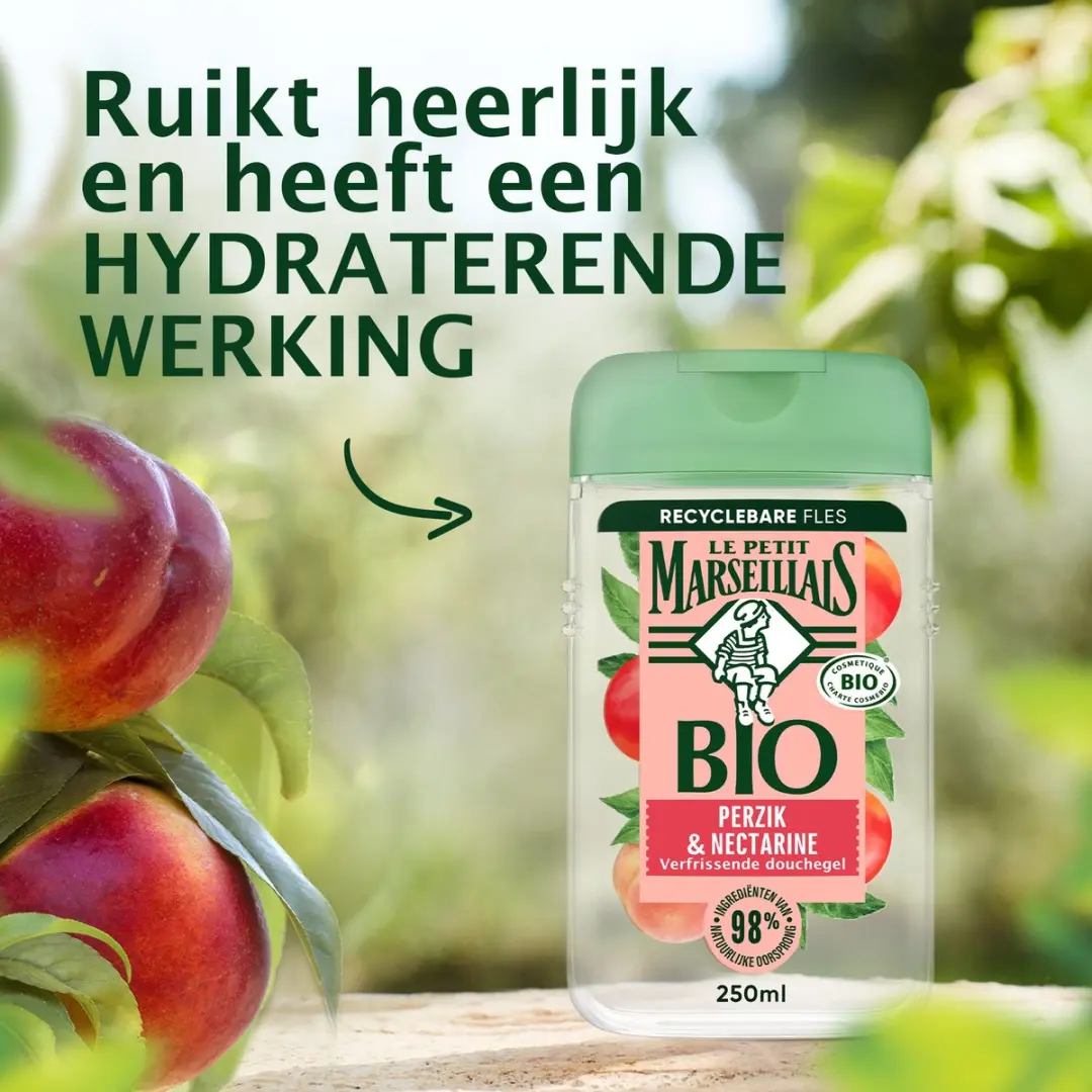Le Petit Marseillais Bio Douchegel Verfrissende Perzik & Nectarine 6x250ml