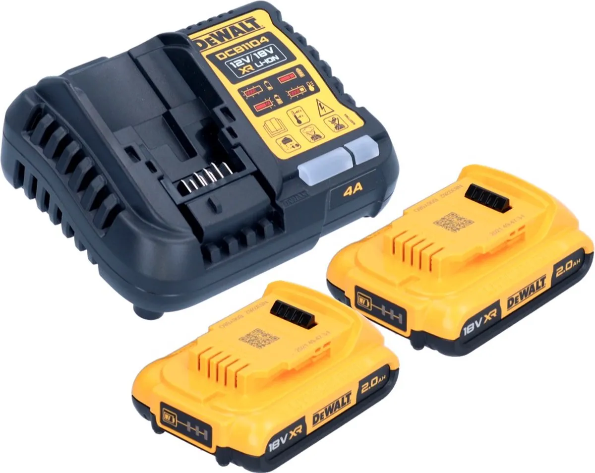 DeWalt DCB1104D2 Starterset 2x DCB183 18V XR Accu + Multilader