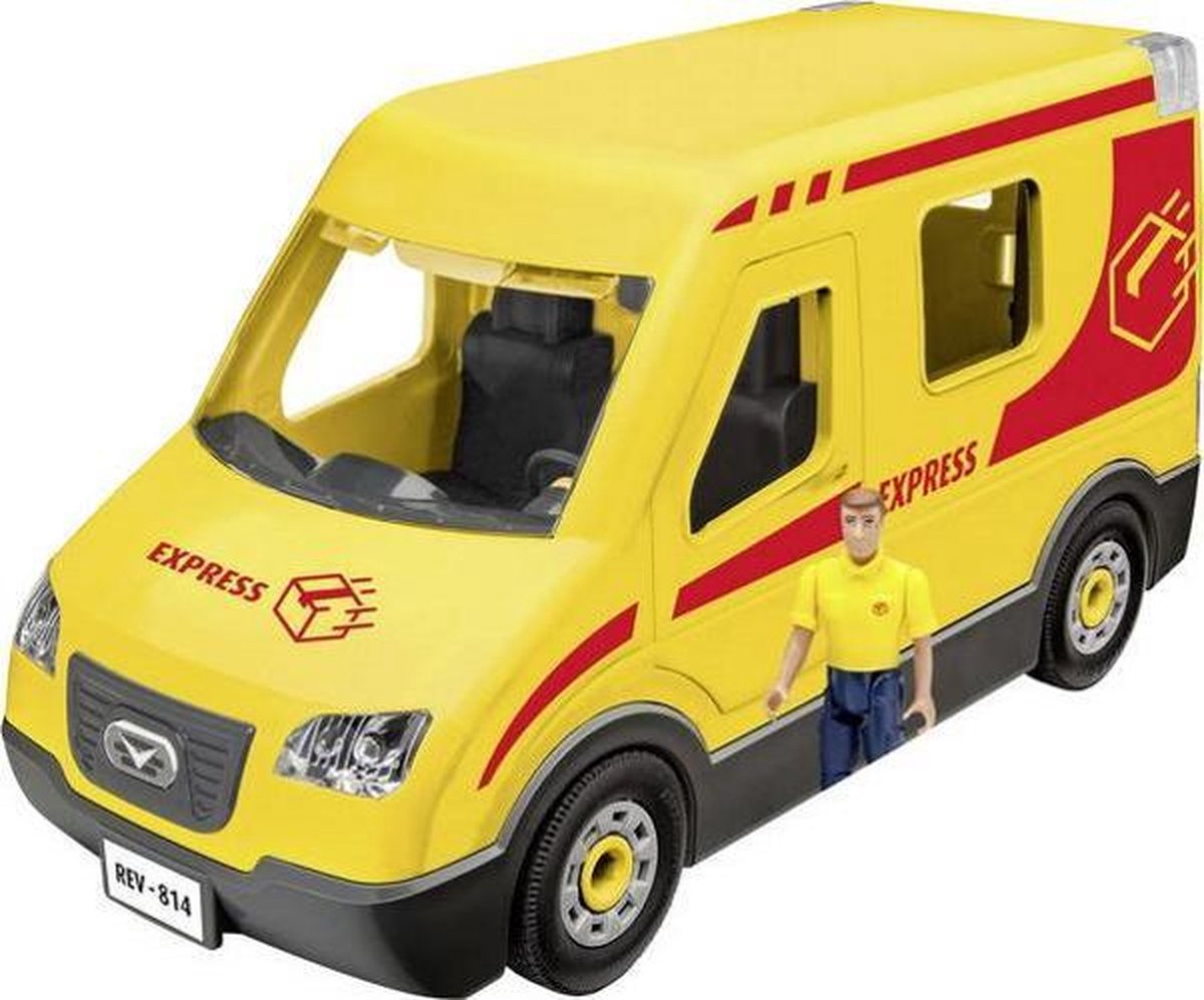 Pakketservice wagen met figuur - Revell Junior Kit - 00814