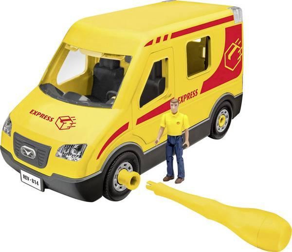 Pakketservice wagen met figuur - Revell Junior Kit - 00814