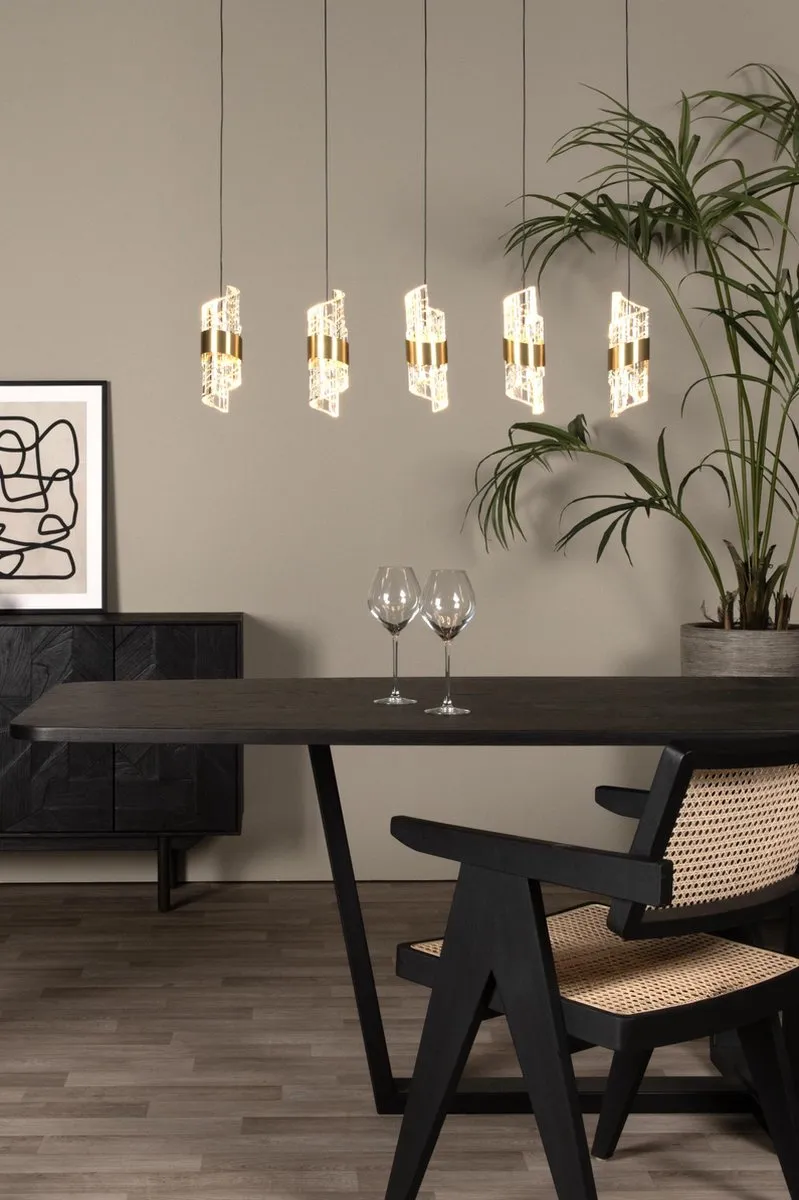 Lucide Kligande Hanglamp 5x7,8W LED - Mat Goud/Messing