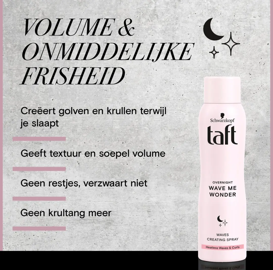 Taft Overnight Wave Me Wonder Curl Spray - 6x150ml
