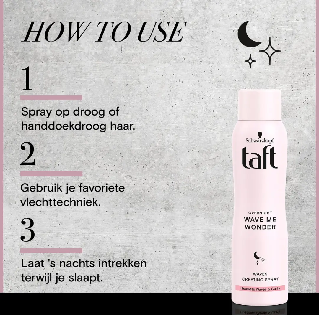 Taft Overnight Wave Me Wonder Curl Spray - 6x150ml
