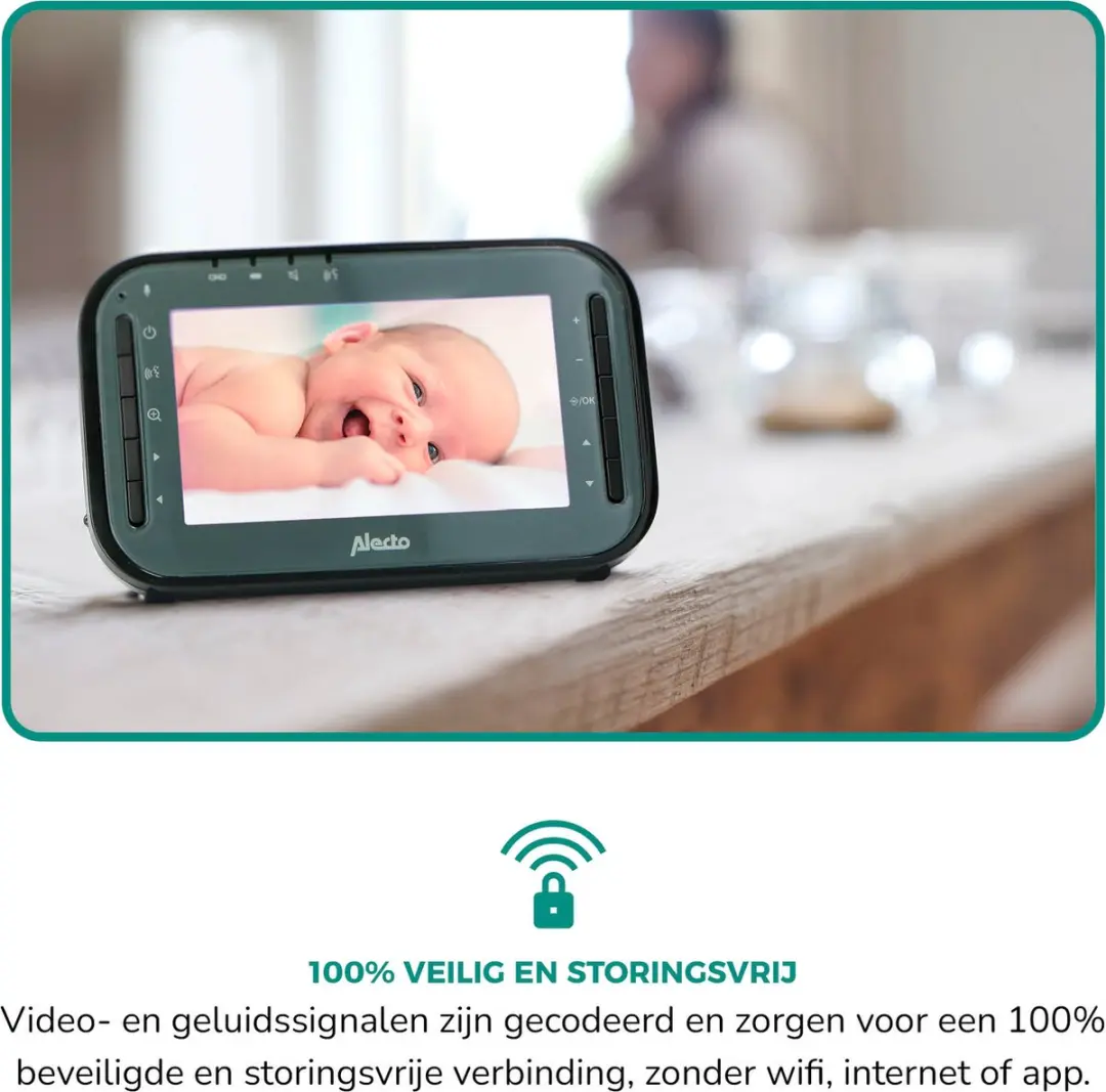 Alecto DVM200MBK Babyfoon met Camera - 4.3" Zwart