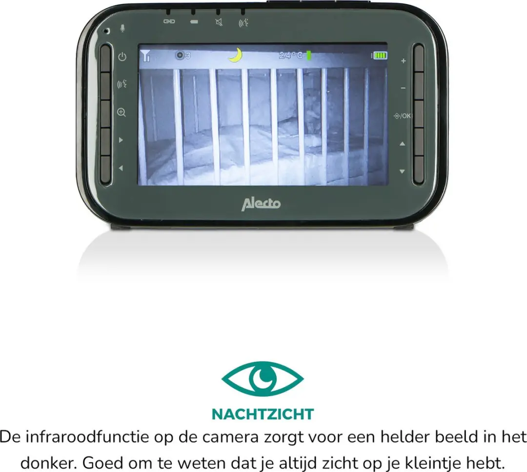Alecto DVM200MBK Babyfoon met Camera - 4.3" Zwart