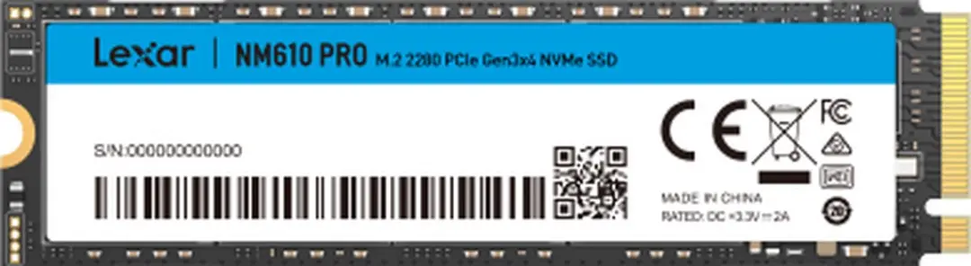 Lexar NM610 PRO M.2 500GB SSD - PCIe 3.0 NVMe