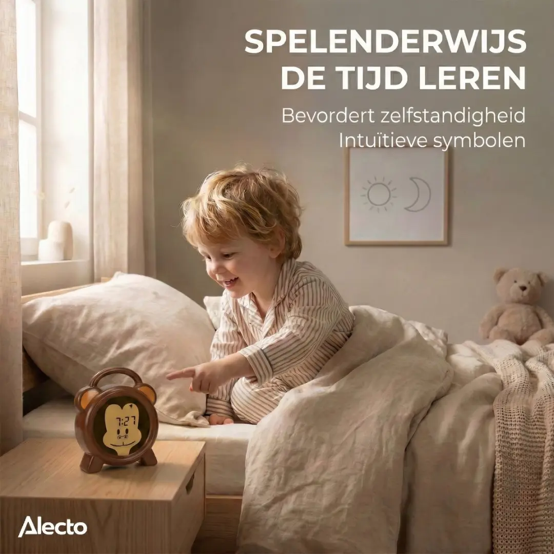 Alecto BC100MONKEY Slaaptrainer Kinderwekker - Monkey