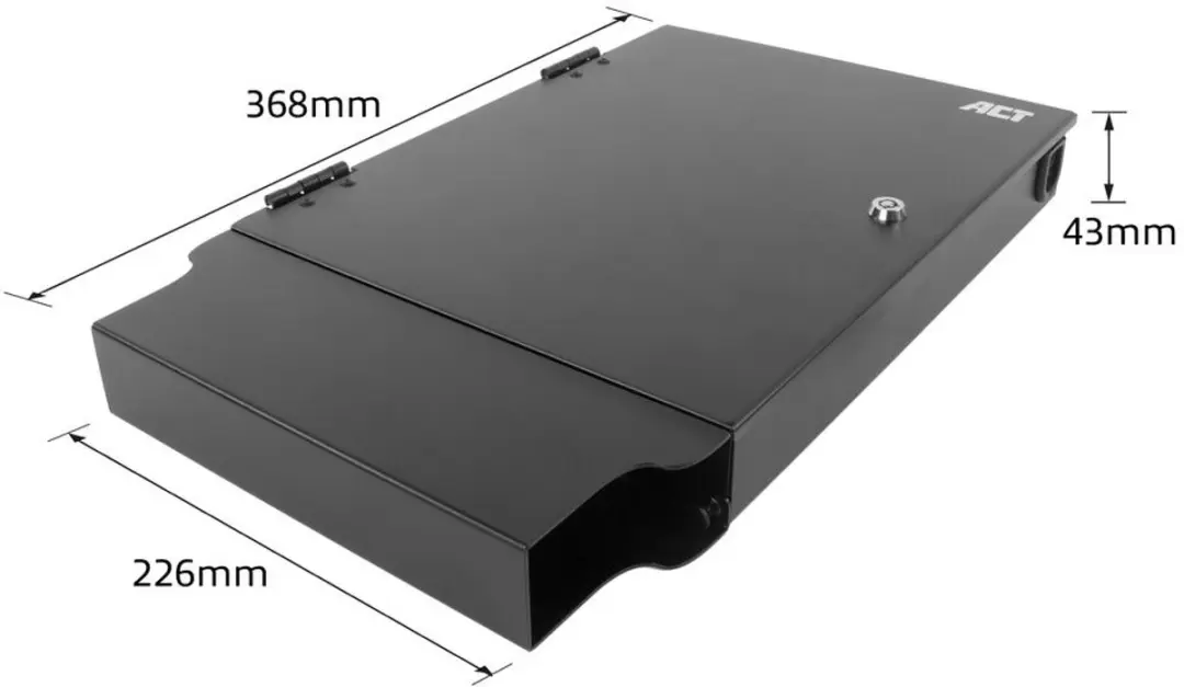 ACT FA2132 Fiber Patch Box - 2 Slots - Zwart - afbeelding 6 van 6