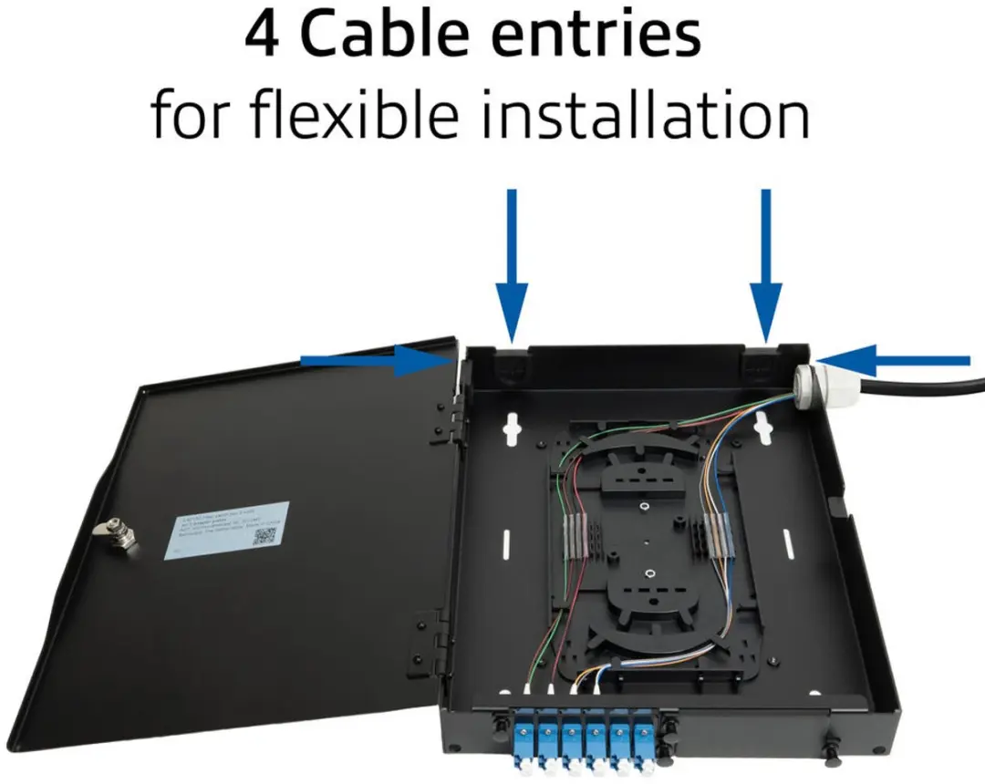 ACT FA2132 Fiber Patch Box - 2 Slots - Zwart