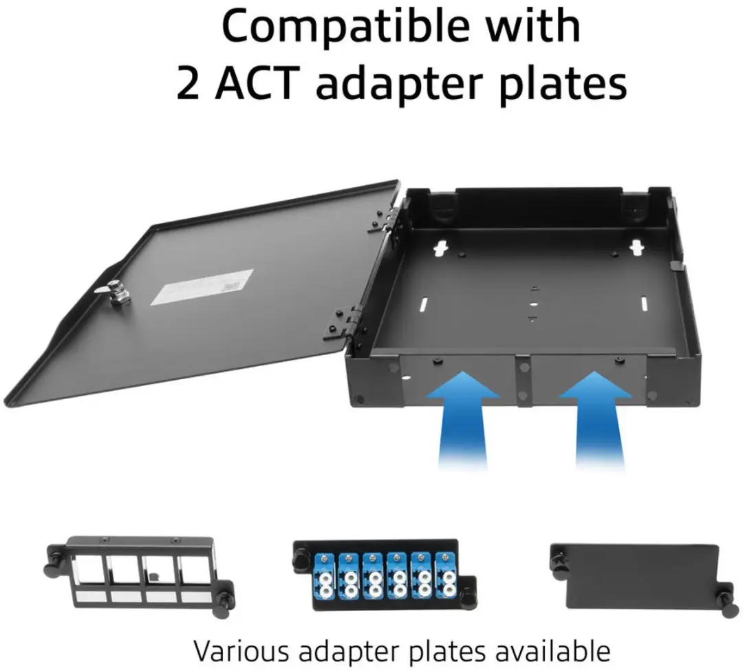 ACT FA2132 Fiber Patch Box - 2 Slots - Zwart