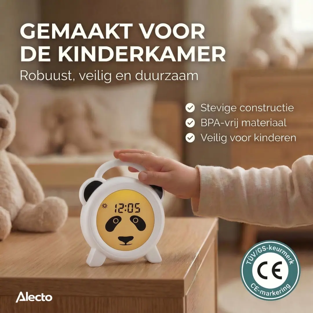 Alecto BC100PANDA Slaaptrainer Kinderwekker - Multicolor