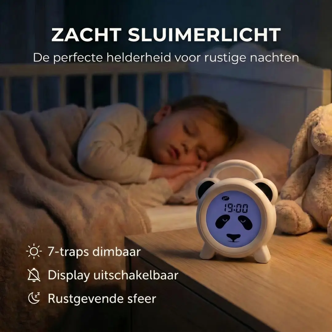 Alecto BC100PANDA Slaaptrainer Kinderwekker - Multicolor