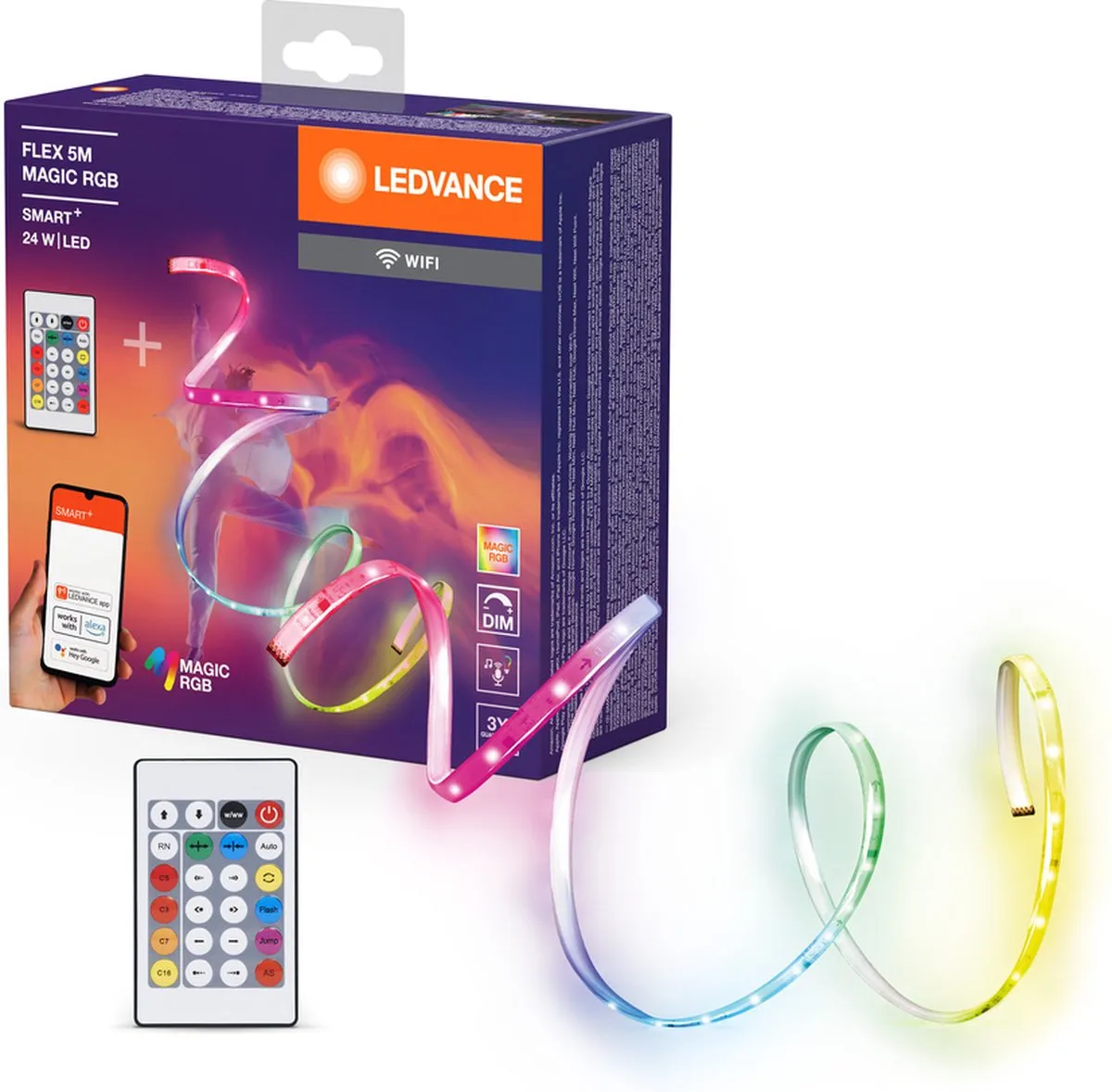 LEDVANCE SMART+ WiFi FLEX 3M LED Strip RGB 22W - afbeelding 6 van 6