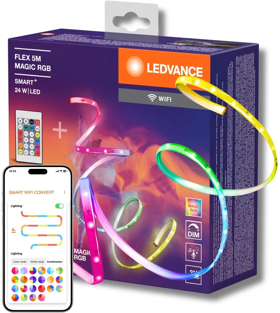 LEDVANCE SMART+ WiFi FLEX 3M LED Strip RGB 22W