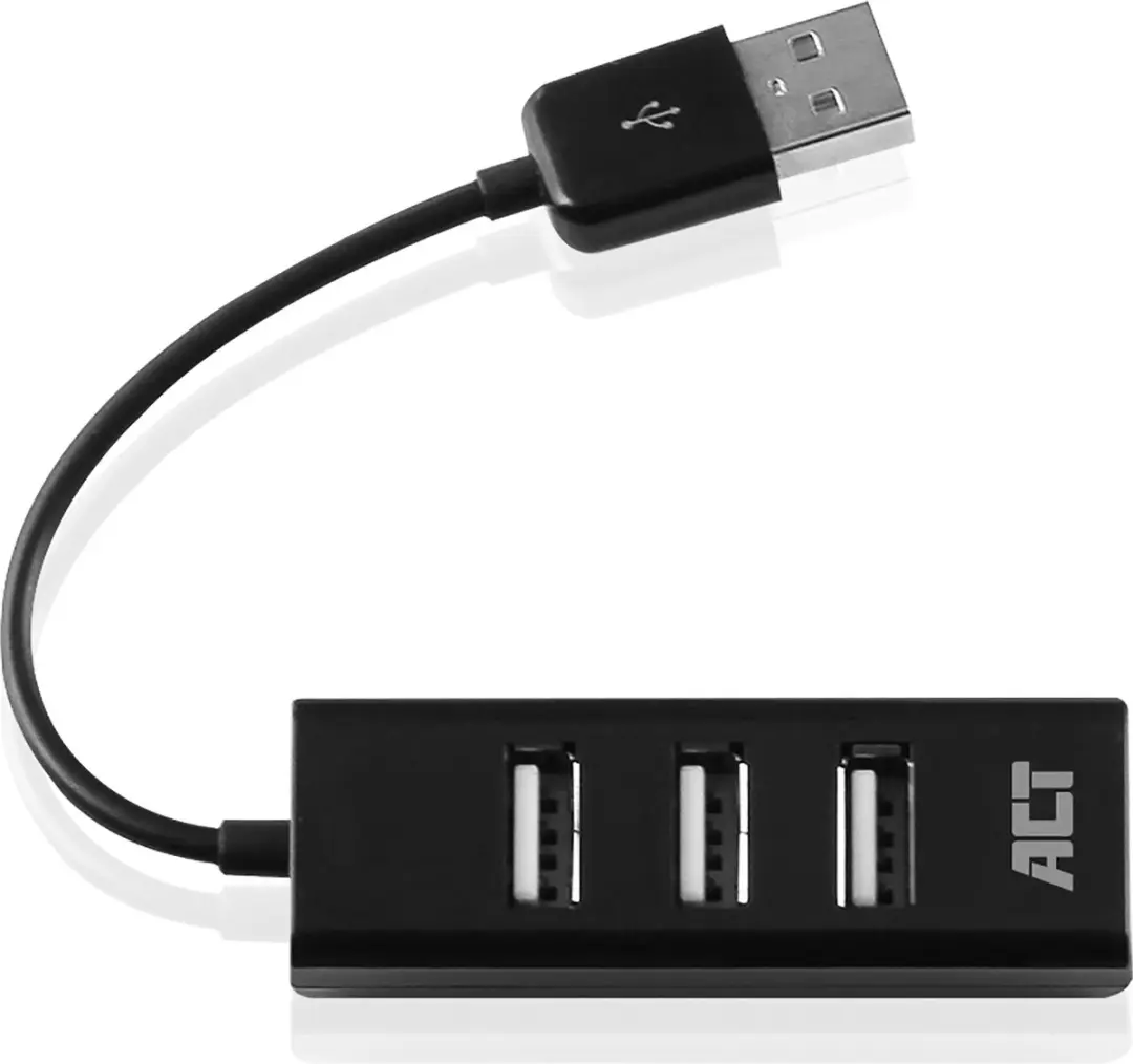 ACT AC6205 USB Hub 4 Poorten - Zwart