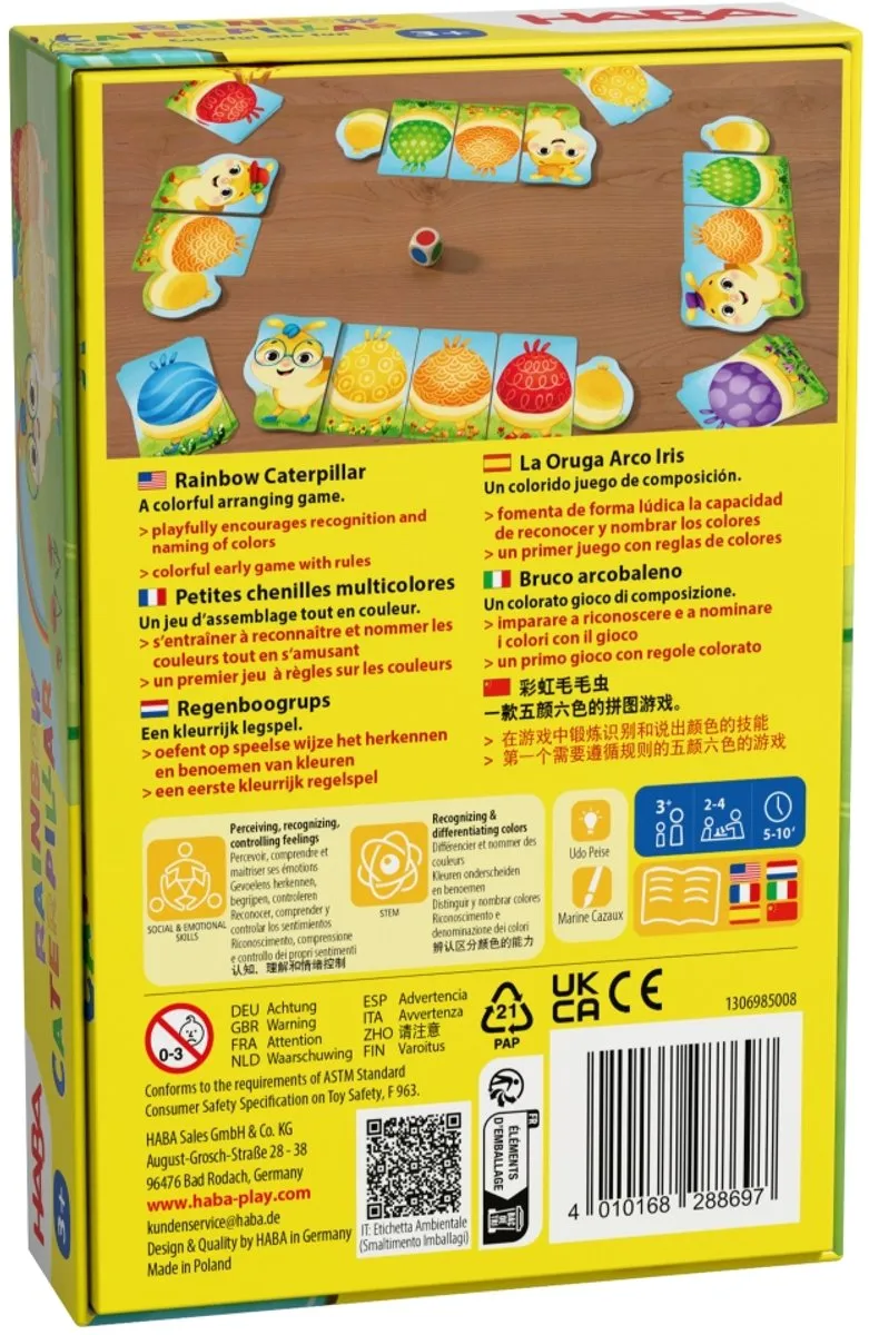 Haba Regenboog Rups Spel - Multicolor