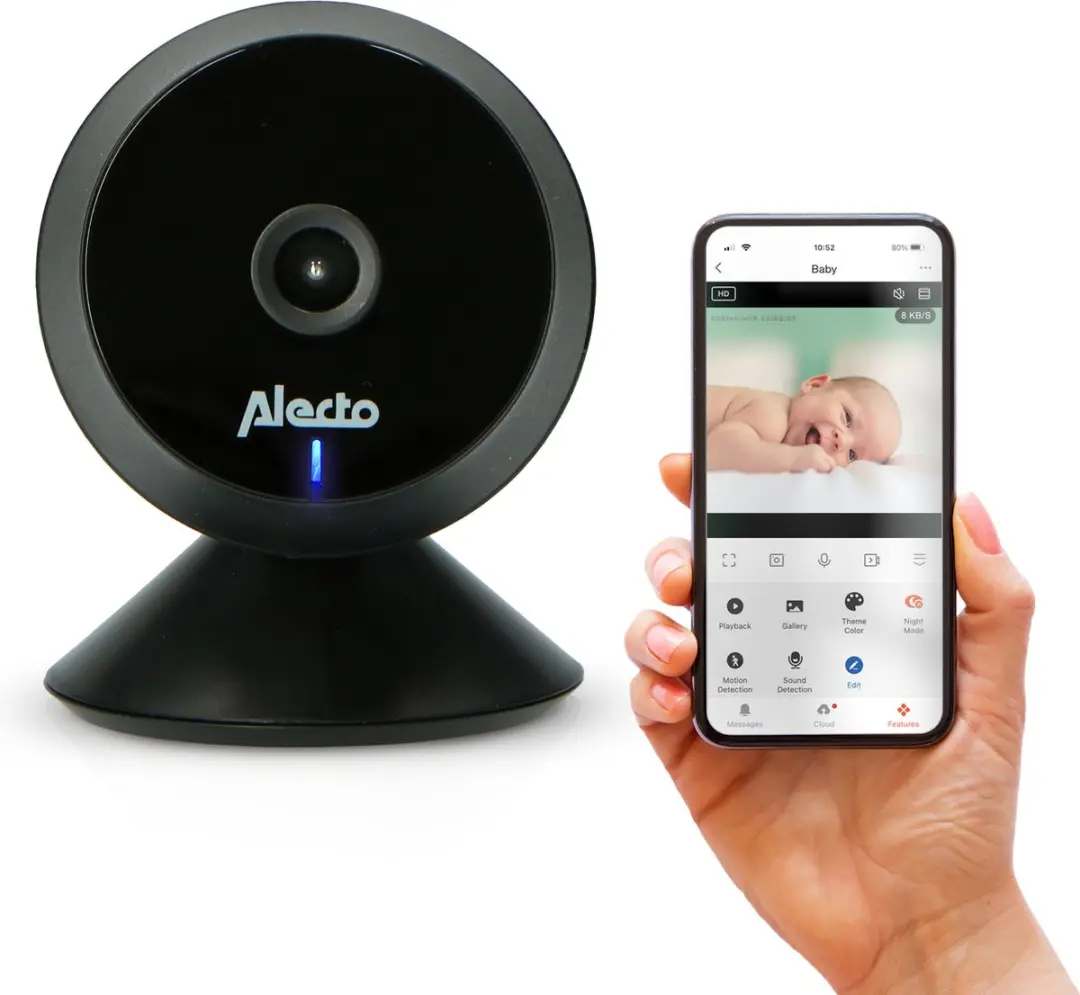 Alecto SMARTBABY5BK Wifi Babyfoon Full HD