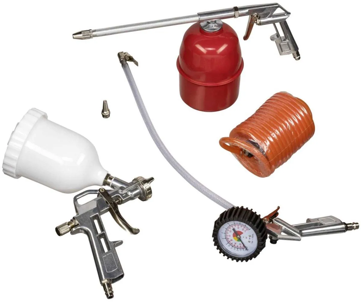 Einhell Perslucht Accessoireset 5-delig - Incl. blaas-, sproeipistool & bandenspanningsmeter