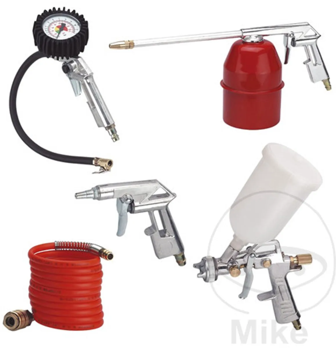 Einhell Perslucht Accessoireset 5-delig - Incl. blaas-, sproeipistool & bandenspanningsmeter