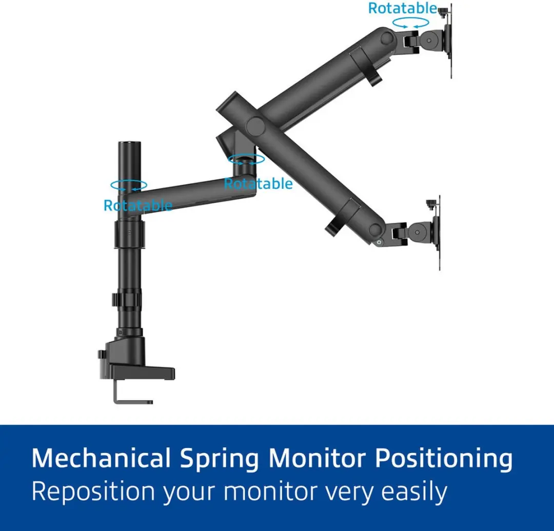 ACT Monitorarm AC8328 - 2 Schermen - 17-35" - Zwart