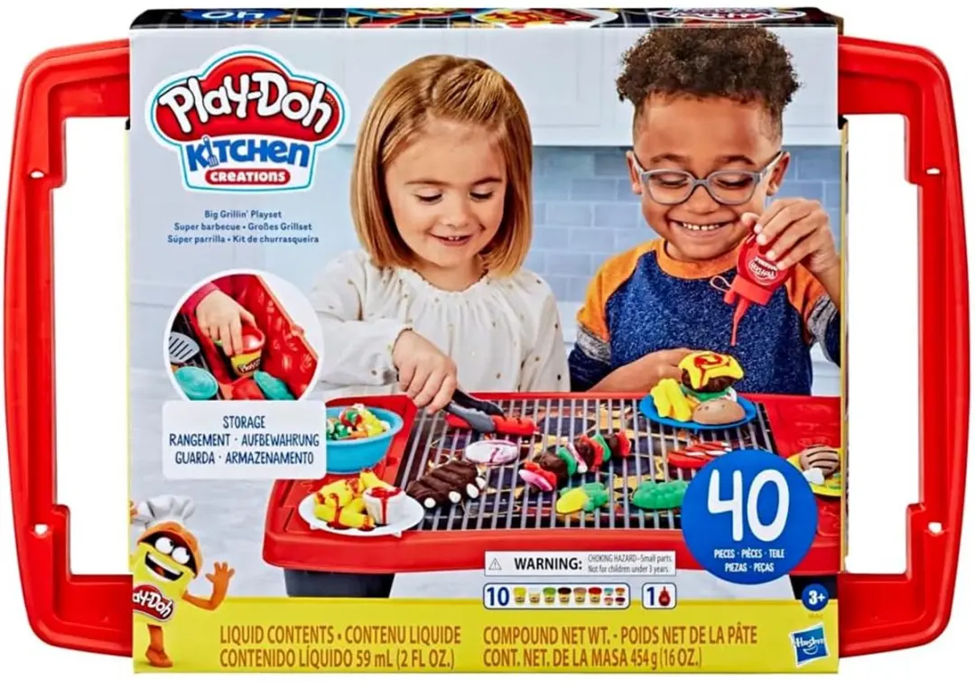 Play-Doh Kitchen Creations Super Barbecue Speelgoedgrill - 40 Stuks